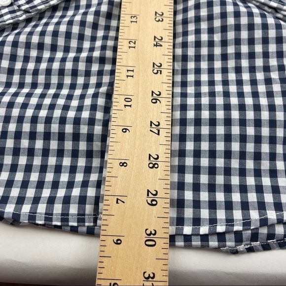 Chef Works Button Down Shirt Mens Medium Blue White Plaid - Picture 6 of 8